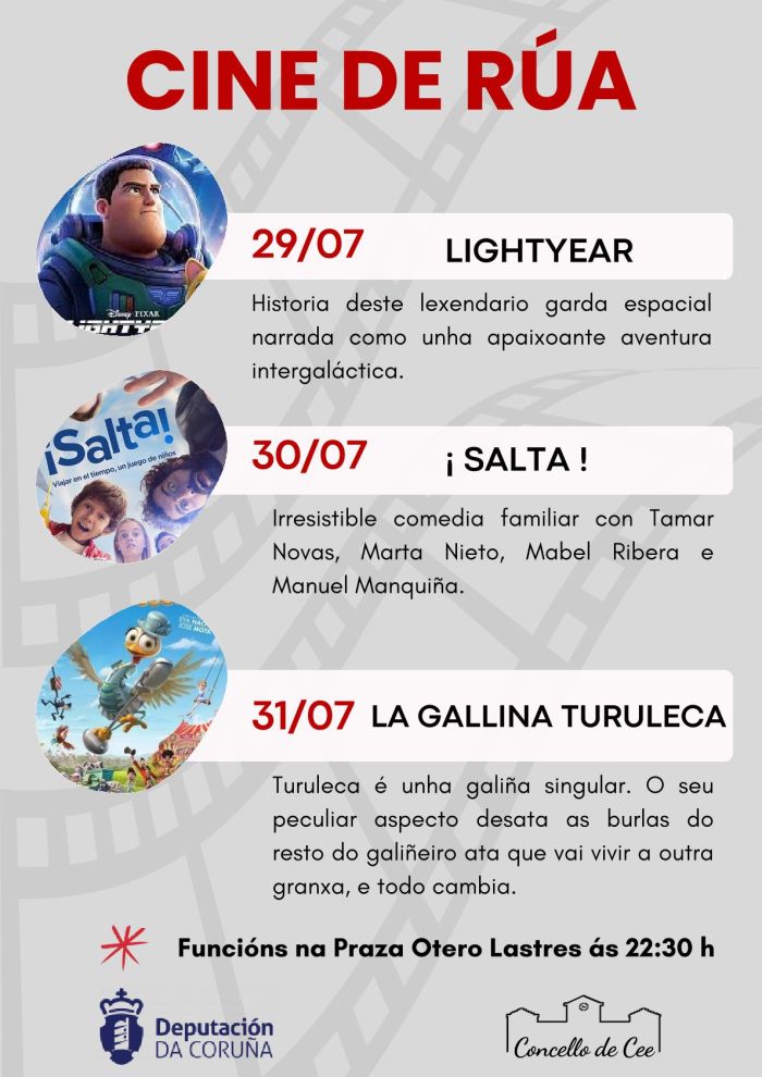 Cine de rúa en Cee