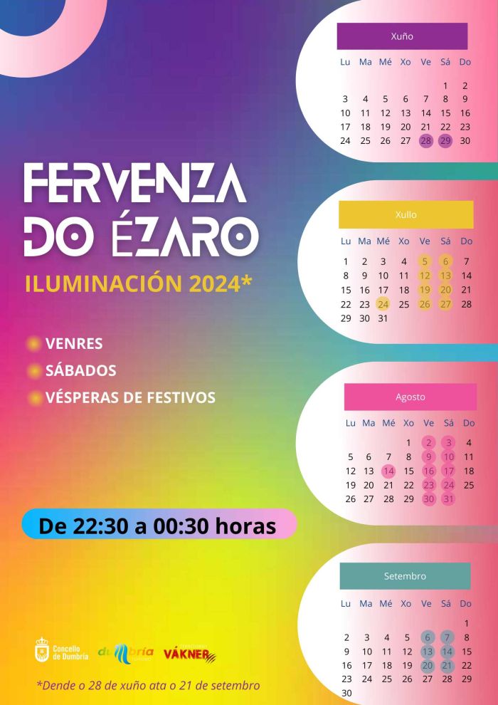 Lighting of the Ézaro Waterfall 2024