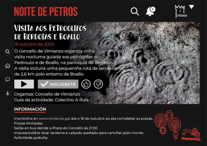 Night of Petroglyphs in Berdoias, Vimianzo