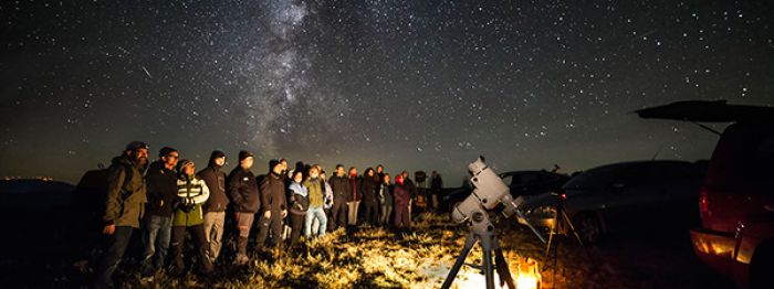 Observación astronómica en Baldaio