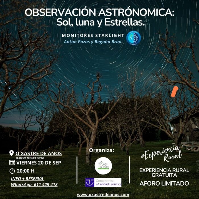 Observación astronómica: Sol, lúa e estrellas