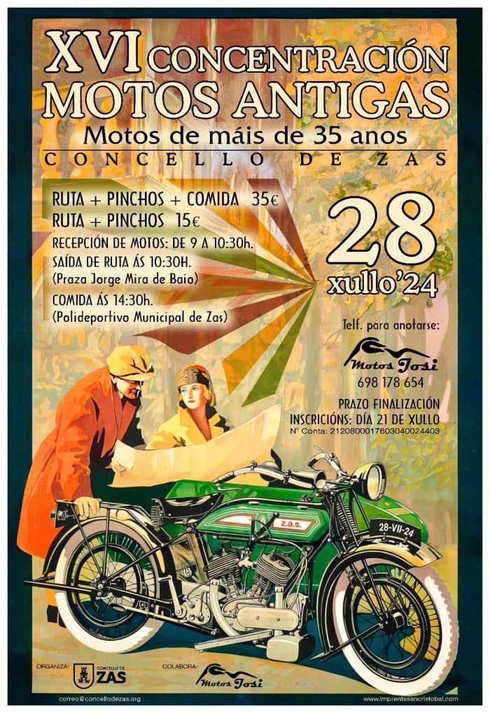 XVI Concentration of Antique Motorcycles in Zas