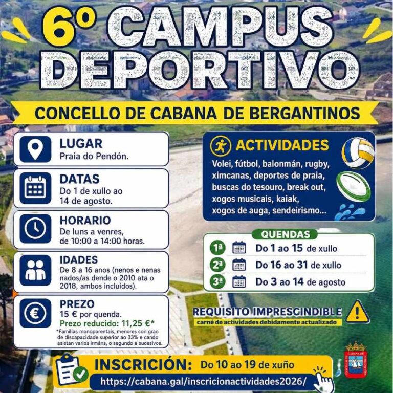 6º Campus Deportivo Concello de Cabana de Bergantiños