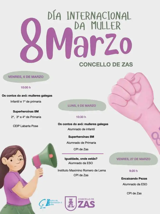 8M 2026 no Concello de Zas