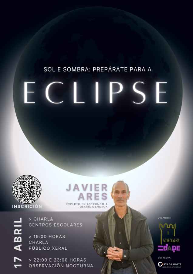 Actividades sobre el eclipse solar 2026 en Vimianzo