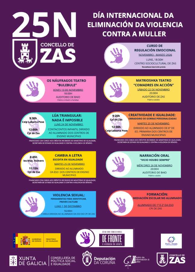 Actos 25N no Concello de Zas