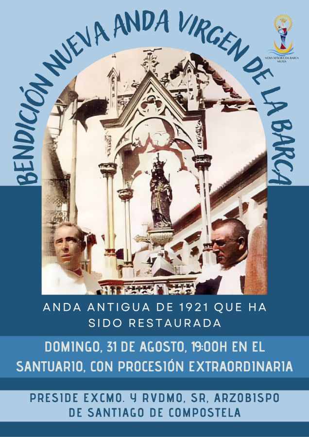 Bendición de la nueva anda de la virgen de la barca