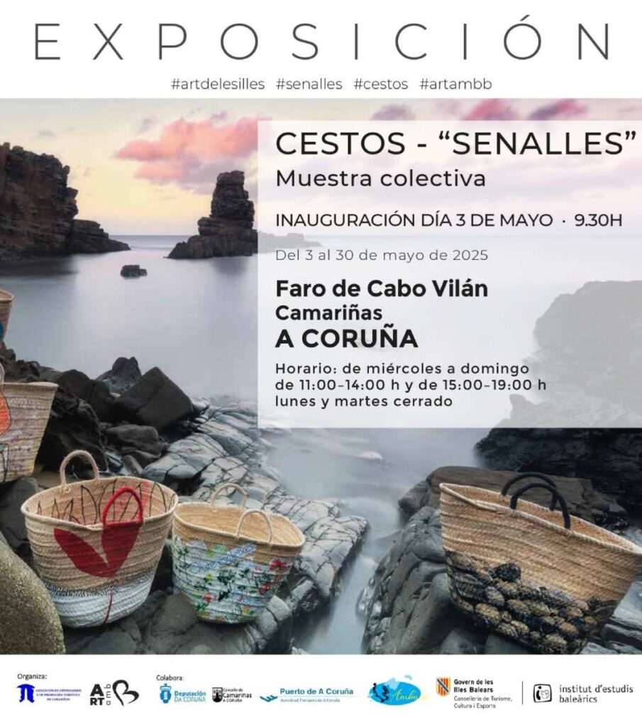 Cartel exposición cestas faro vilán
