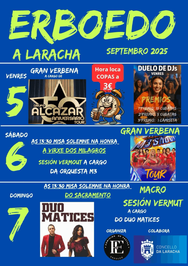 Cartel festas de erboedo 2025