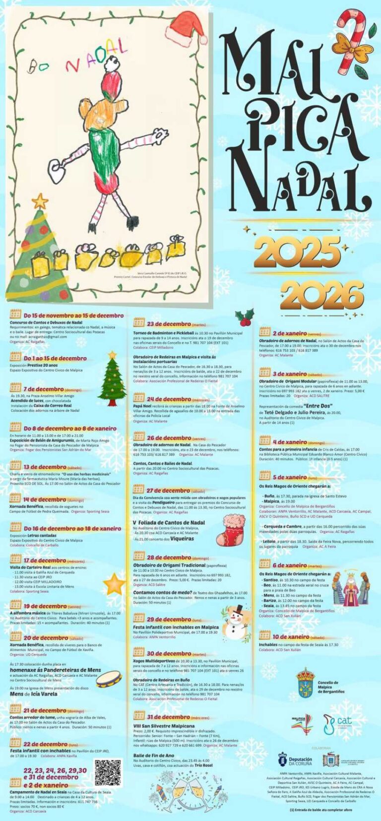 CArtel Navidad 2025 2026 en Malpica