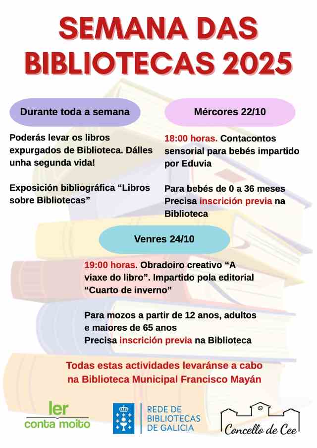 Cartel semana das bibliotecas 2025 en cee