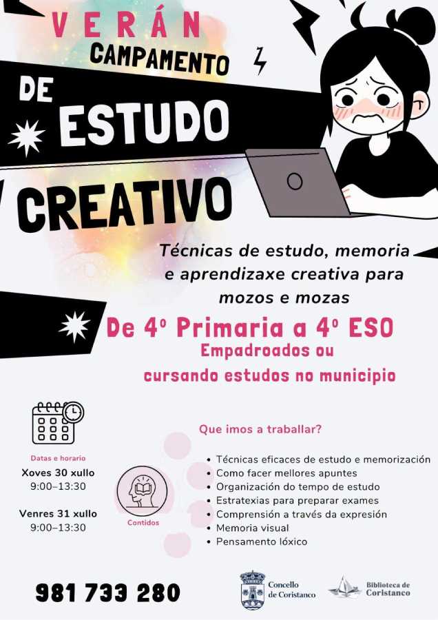 Campamento de estudio creativo en Coristanco