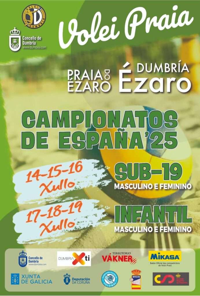 Campeonato de españa de vóley playa infantil de clubes 2025 en la praia do ézaro