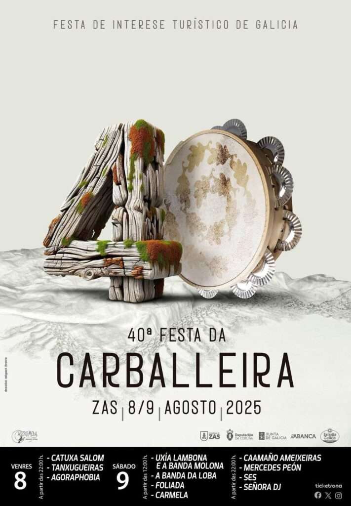 Cartel 40 festa da carballeira de zas