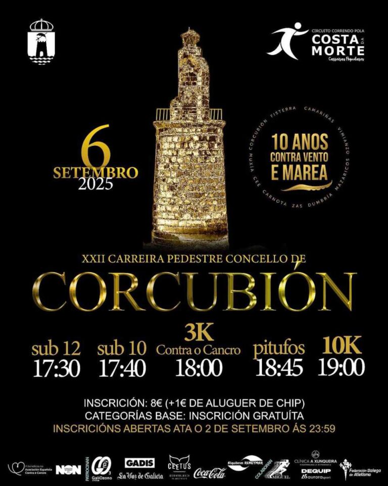 Cartel carreira pedestre corcubión 2025