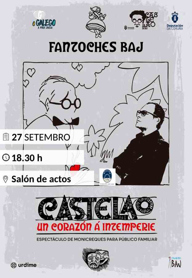 Cartel castelao un corazón á intemperie