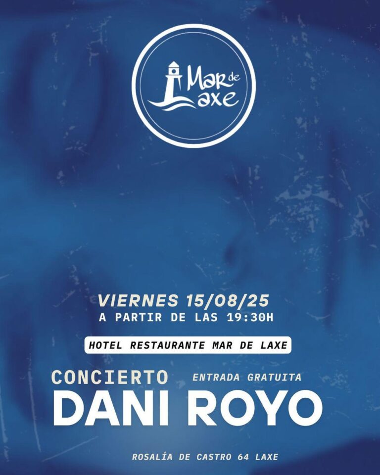 Cartel concierto dani royo en mar de laxe
