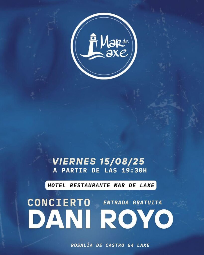 Cartel concierto dani royo en mar de laxe