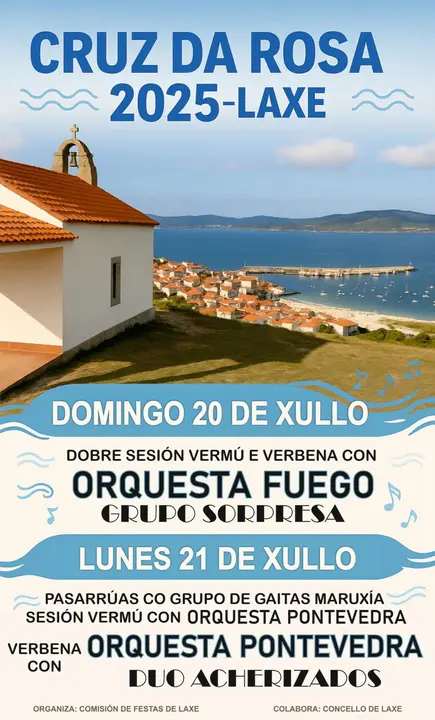 Cartel cruza da rosa en laxe 2025