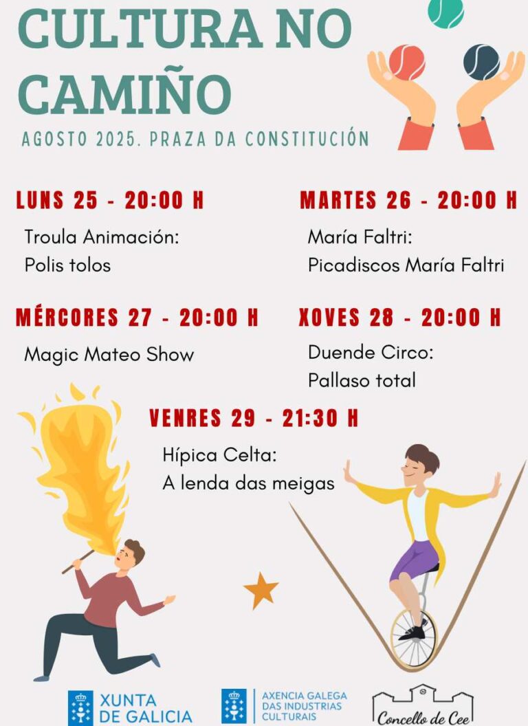 Cartel cultura no camiño en cee 2025