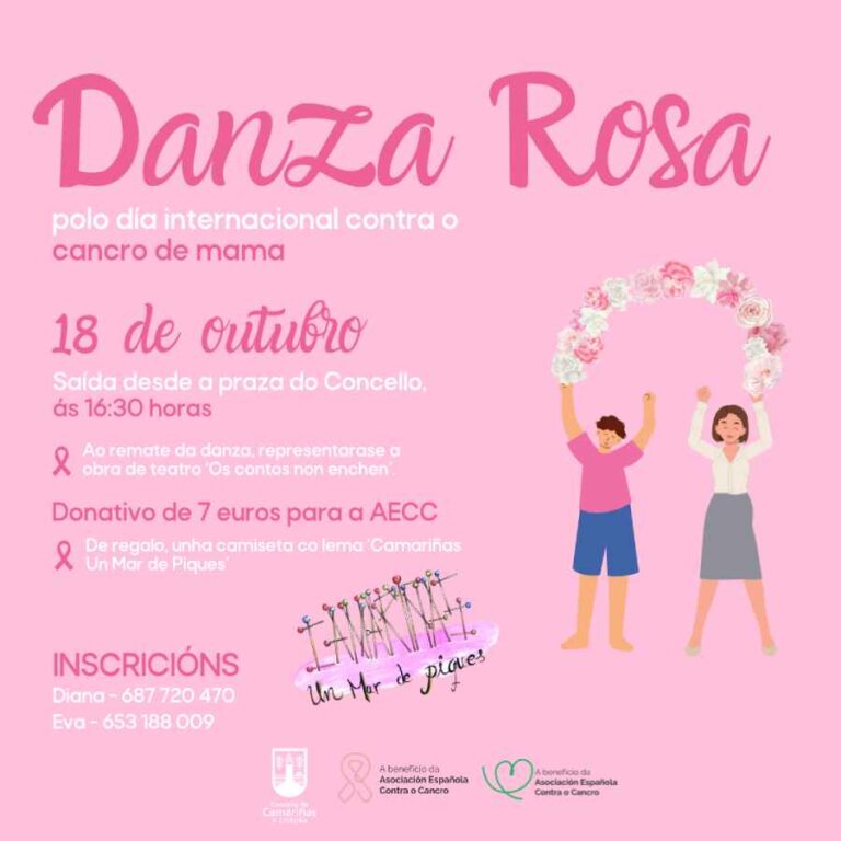 Cartel danza rosa en camariñas 2025
