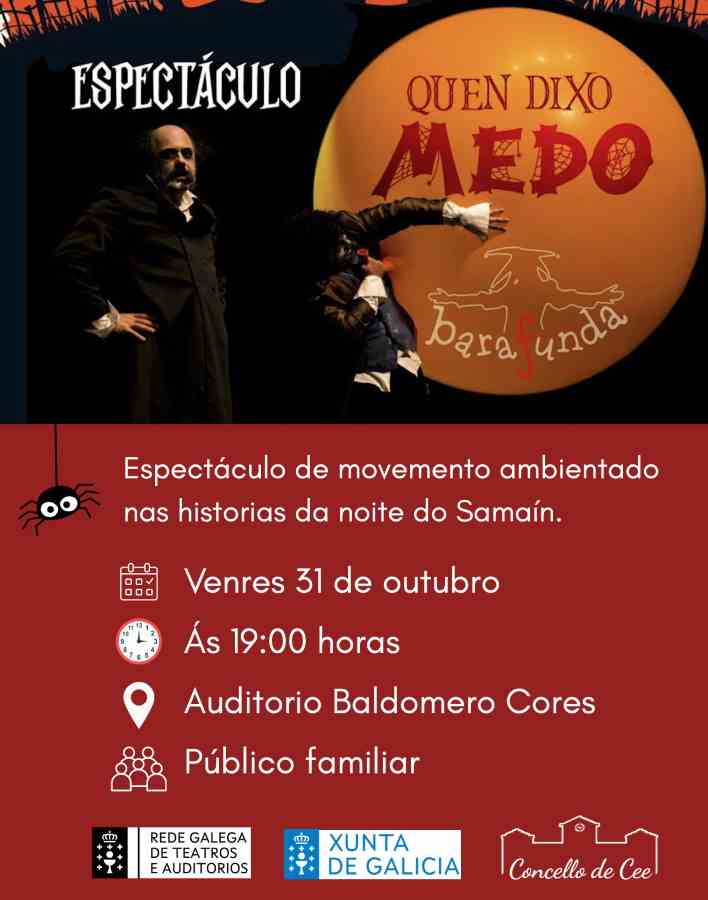 Cartel espectáculo quen dixo medo en cee 2025