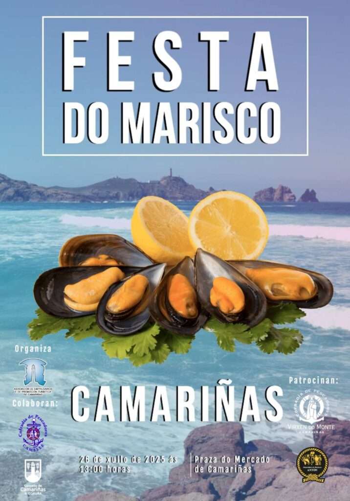 Cartel festa do marisco de camariñas 2025