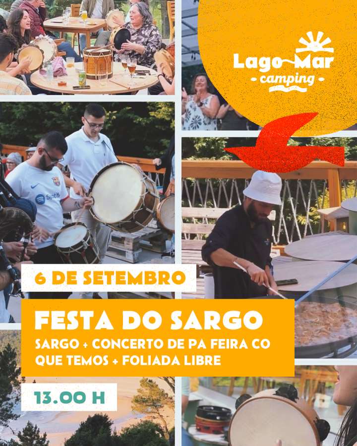 Cartel festa do sargo e concerto de pa festa co que temos e foliada libre 2025