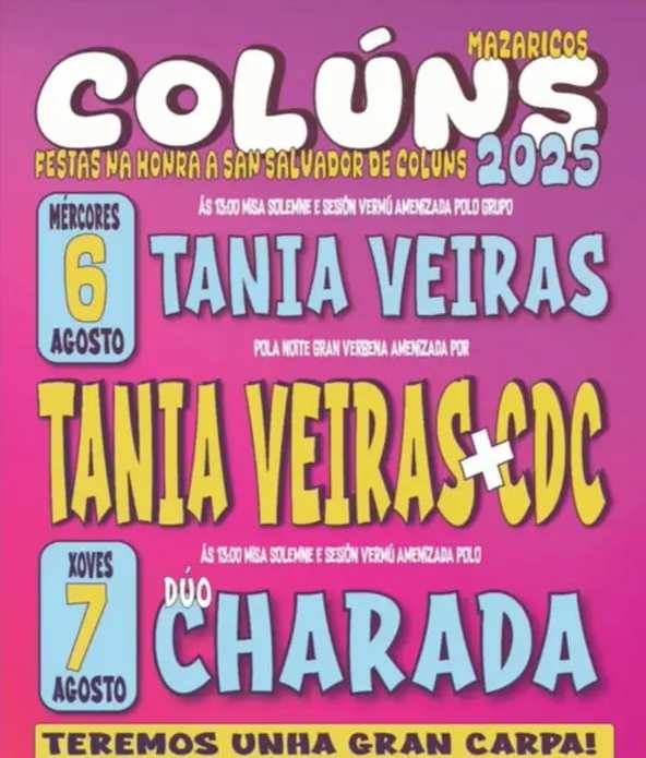 Cartel festas colúns 2025
