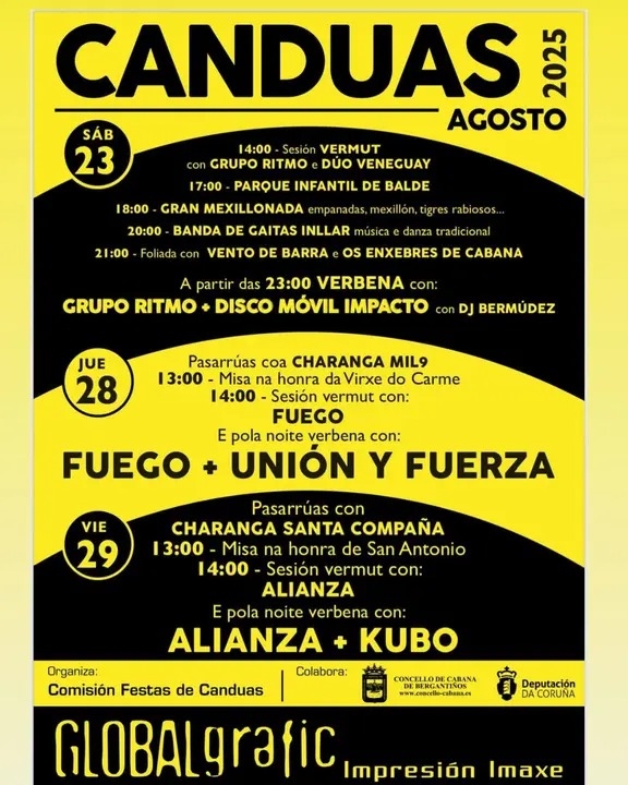 Cartel festas de canduas 2025