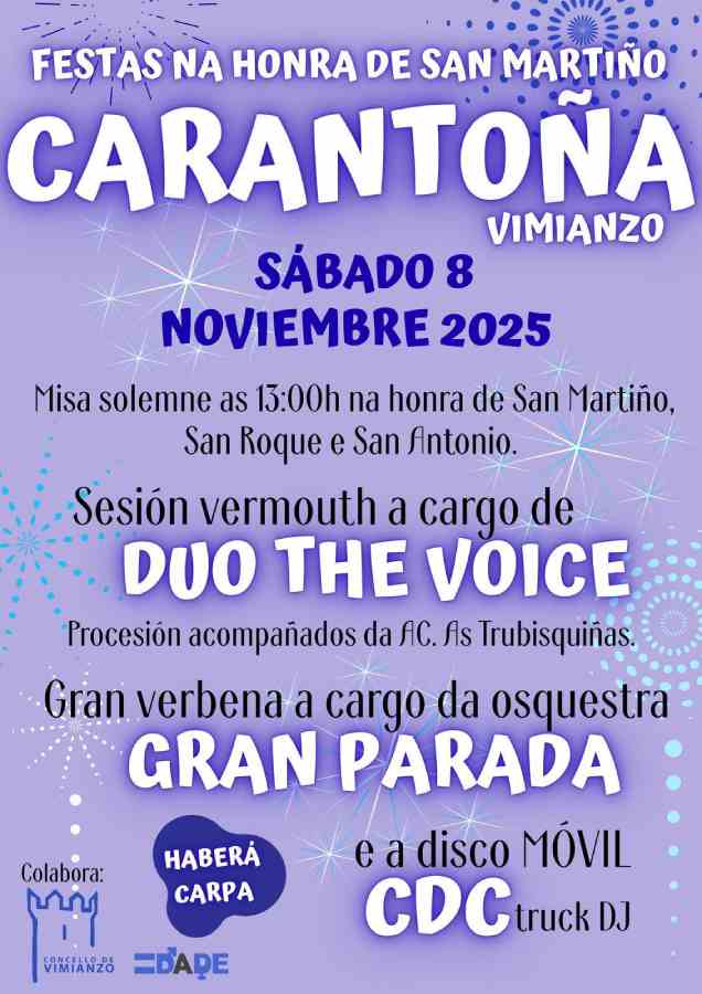Cartel festas de carantoña 2025