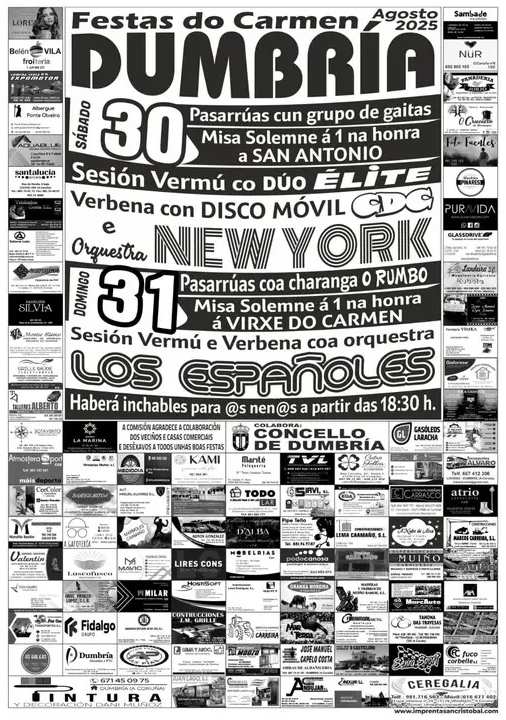 Cartel festas de dumbría 2025