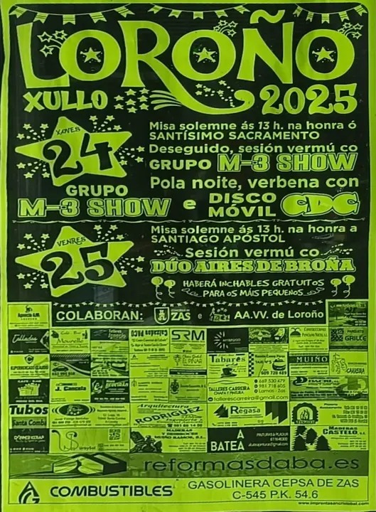 Cartel festas de loroño 2025