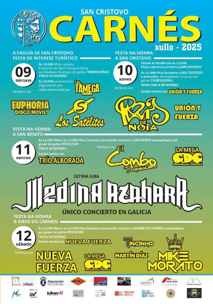 Cartel festas de san cristobo carnes 2025