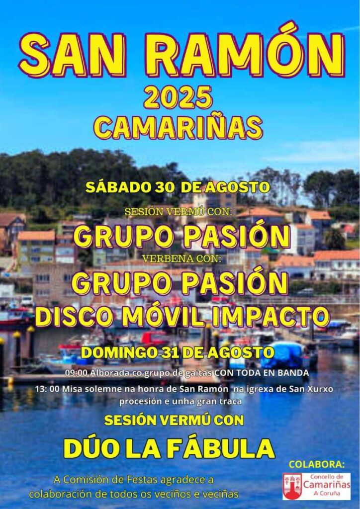 Cartel festas de san ramón en camariñas 2025 (1)