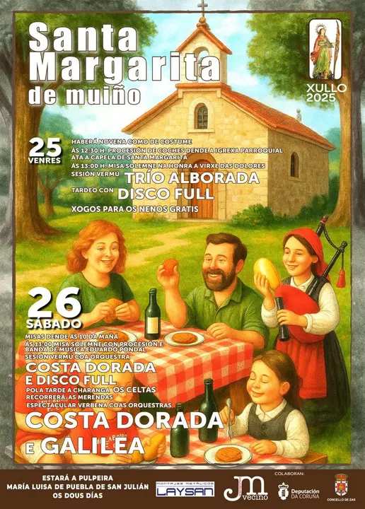 Cartel festas de santa margarita de muiño