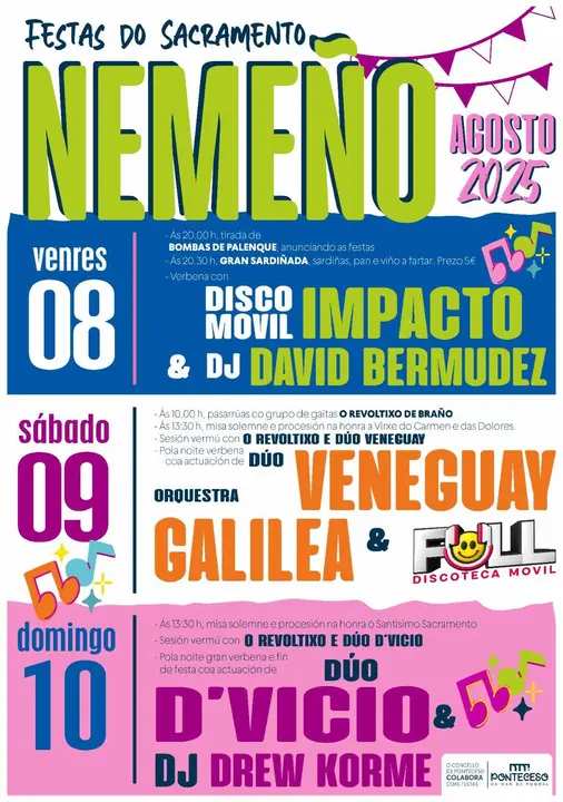 Cartel festas do sacramento de nemeño 2025