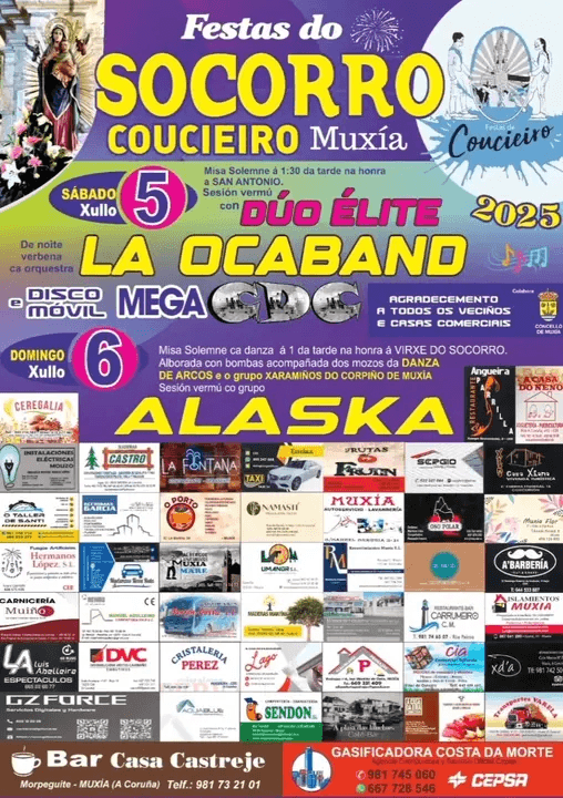 Cartel festas do socorro de coucieiro 2025