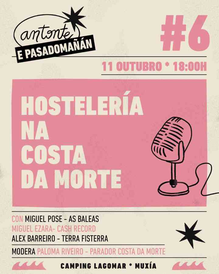 Cartel hostelería na costa da morte
