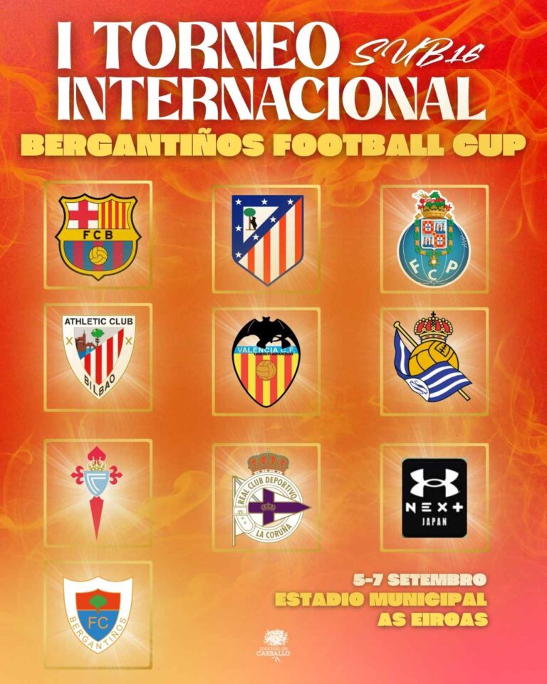 Cartel i torneo internacional bergantiños football cup 2025