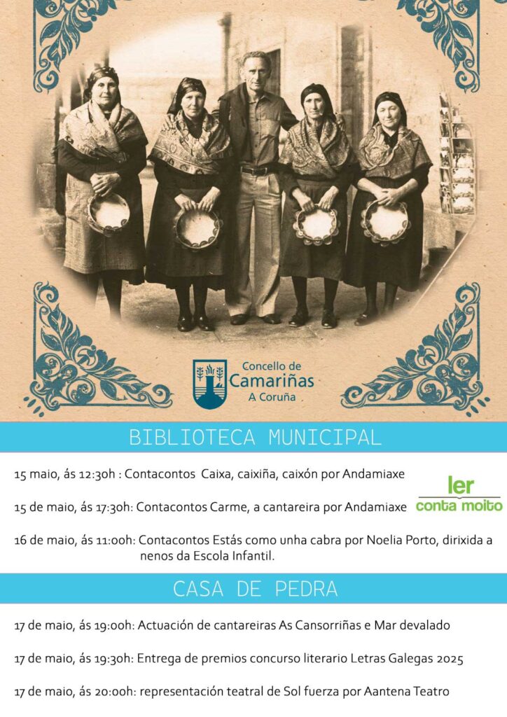 Cartel letras galegas camariñas 2025