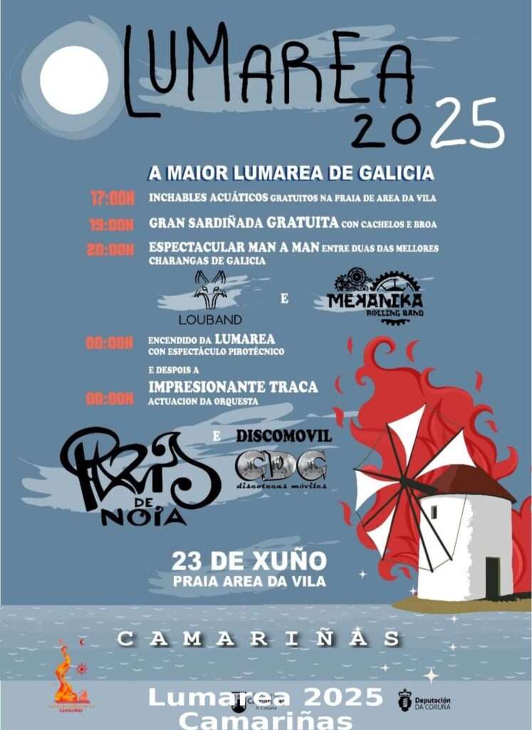 Cartel lumarea da vila 2025 en camariñas