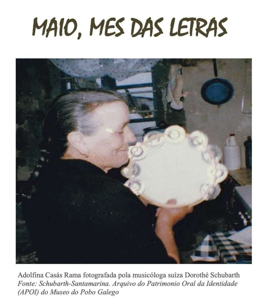 Cartel maio mes das letras galegas en zas