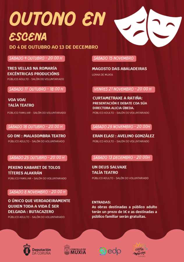 Cartel muxía á escea 2025