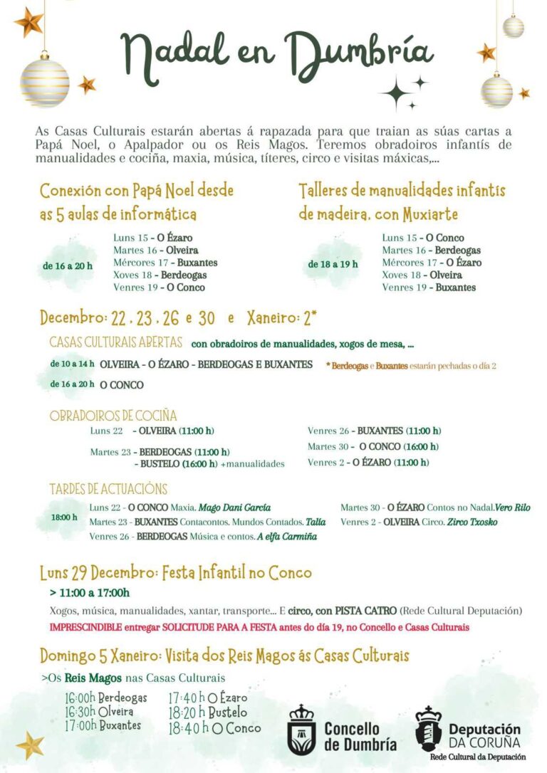 Cartel Nadal en Dumbría