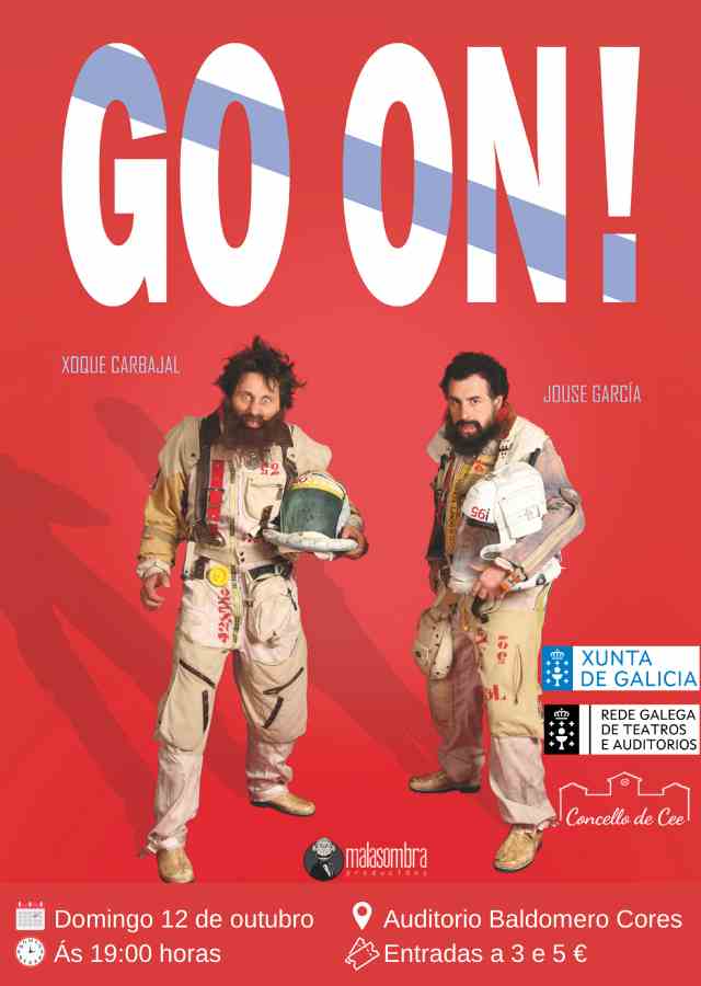 Cartel obra teatro go on en cee 2025