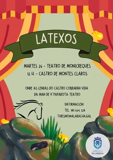 Cartel obra de teatro latexos en a laracha 2025