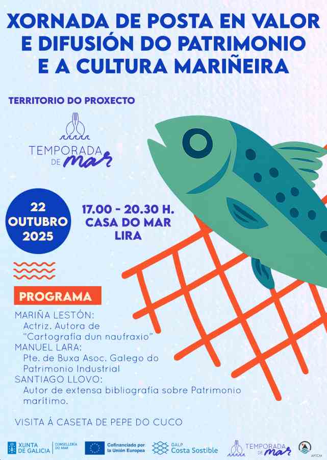 Cartel posta en valor do patrimonio e a cultura mariñeira carnota 2025