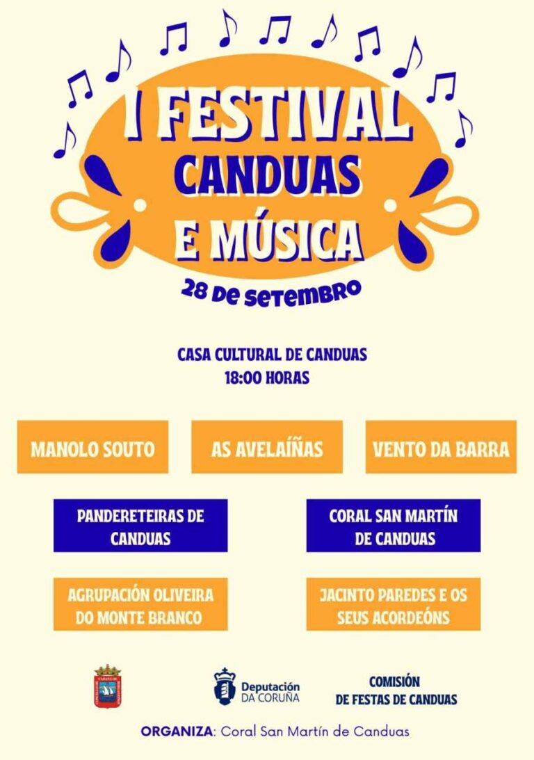 Cartel primeiro festival canduas e música 2025