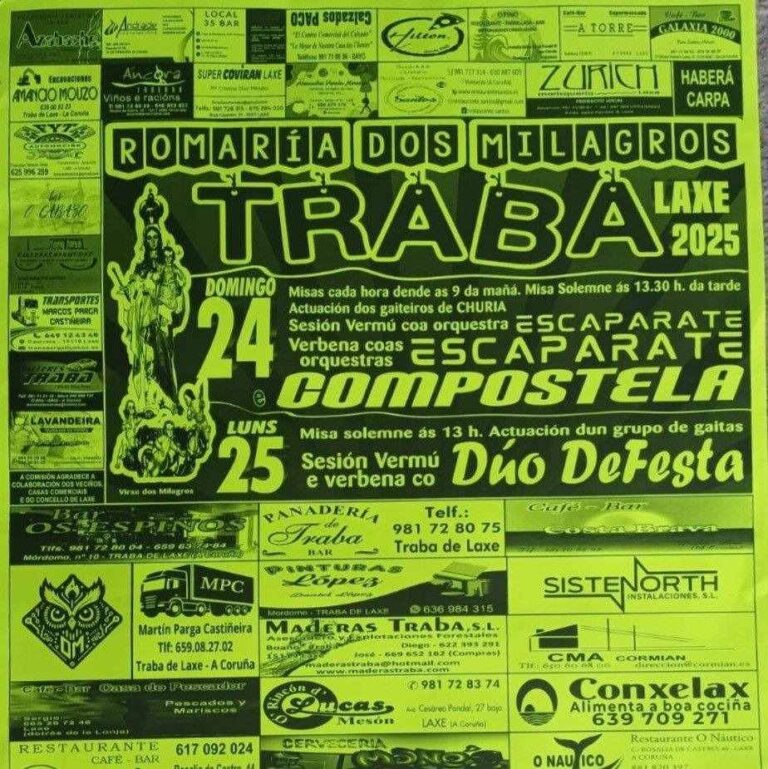 Cartel romaría dos milagros de traba 2025
